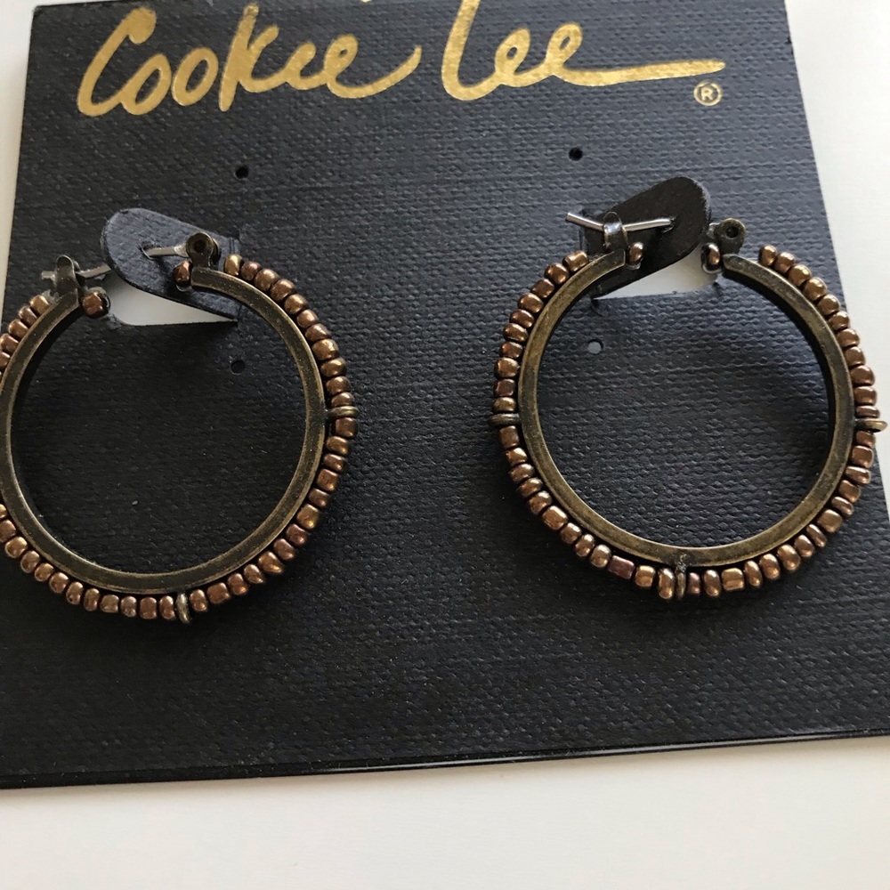 NWT Cookie Lee | Seed Bead Hoop Earrings - Picture 3 of 7